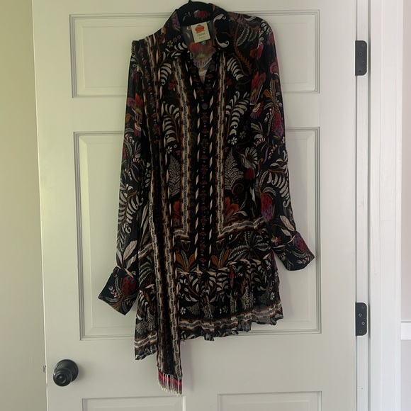 FARM RIO
CLASSIC GARDEN LONG SLEEVE MINI DRESS - SHIRT DRESS - Picture 4 of 6